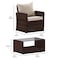 Flash Furniture Aransas Series 4 Piece Brown Patio Set with Beige Back Pillows and Seat Cushions JJ-S351-BNBG-GG - alternate 5